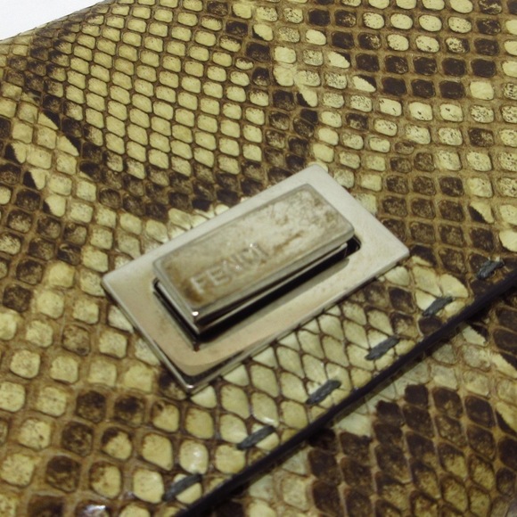 Fendi Long Wallet Python Beige Brown - Picture 6 of 10
